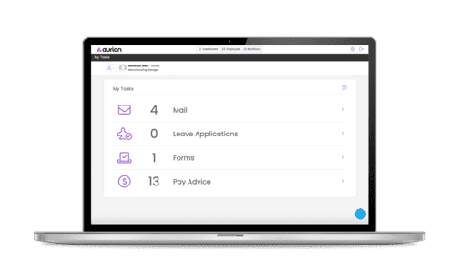 Payroll software part of Aurion Administered Payroll Solution